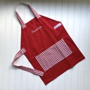 Red Gingham Kids Personalized Apron
