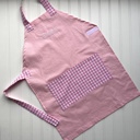 Light Pink Gingham Kids Personalized Apron