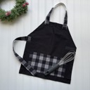 Grey Buffalo Plaid Mommy & Me Apron Set