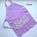 Cupcakes Kids Personalized Aprons - Preschool though Big Kid sizes