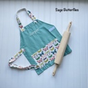Sage Butterflies Kids Personalized Aprons - Preschool though Big Kid sizes