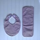 Red Seersucker Personalized Boutique Bib & Burp Cloth Set