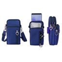 Blue Women's Shoulder Strap Mini Cross-Body Cell Phone?Wallet Pouch Bag