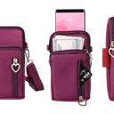 Purple Women's Shoulder Strap Mini Cross-Body Cell Phone?Wallet Pouch Bag