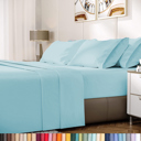 Aqua California King Hotel Luxury 2000 Series 6-Piece Rayon from Bamboo Cooling Bed Sheet Set
