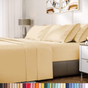 Butter California King Hotel Luxury 2000 Series 6-Piece Rayon from Bamboo Cooling Bed Sheet Set