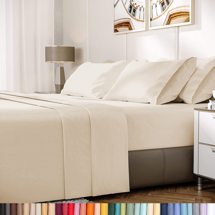Hotel Luxury 2000 Series 6-Piece Rayon from Bamboo Cooling Bed Sheet Set