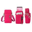 Pink Women's Shoulder Strap Mini Cross-Body Cell Phone?Wallet Pouch Bag
