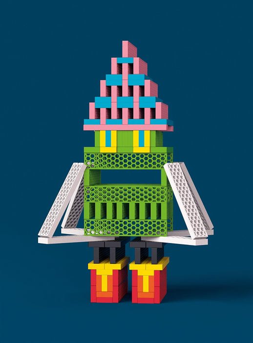 200 Piece Perfect Blocks Building Set, Multicolor