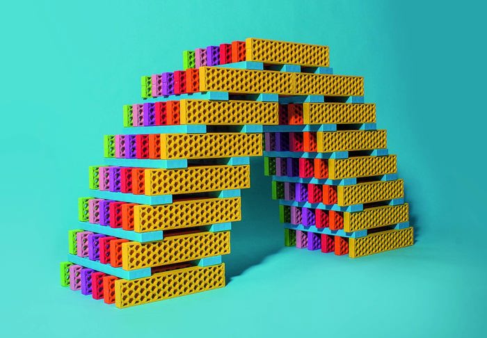 200 Piece Perfect Blocks Building Set, Multicolor