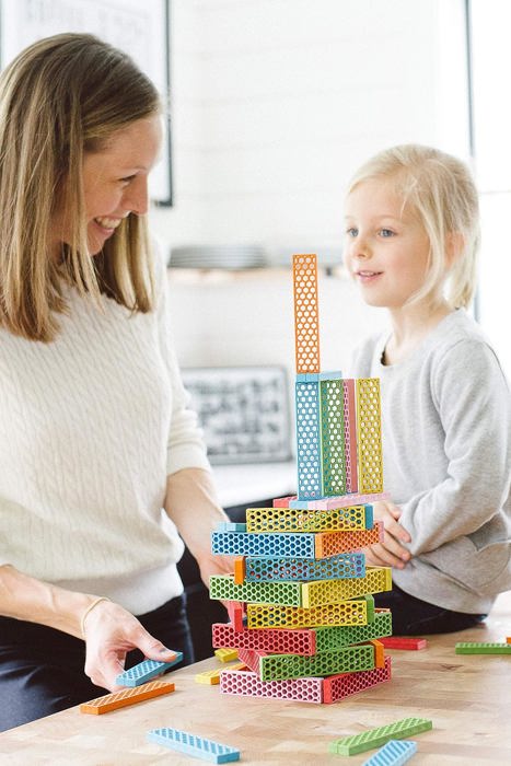 200 Piece Perfect Blocks Building Set, Multicolor