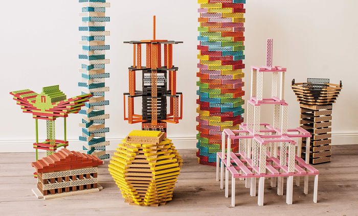 200 Piece Perfect Blocks Building Set, Multicolor