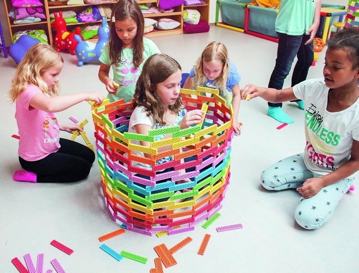 200 Piece Perfect Blocks Building Set, Multicolor