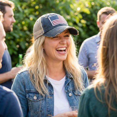 American Flag Hat Blue or Camo