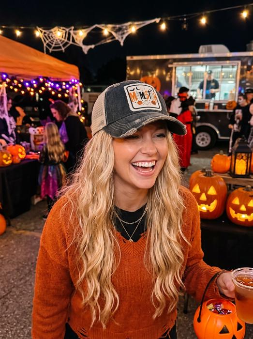 MOMSTER Halloween Patch Trucker Hat