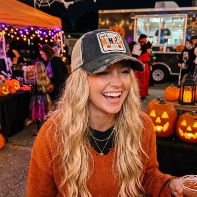 MOMSTER Halloween Patch Trucker Hat