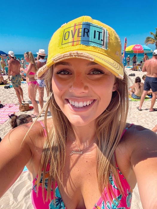  OVER IT. Multi patch hat YELLOW Trucker Hat