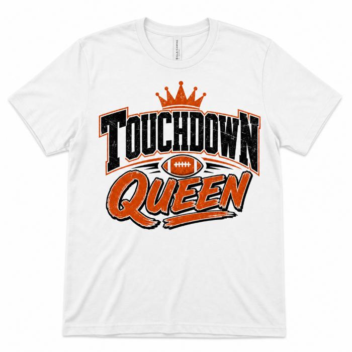 Touchdown Queen T-SHIRT Football Season Tailgate Time