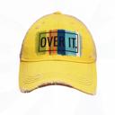   OVER IT. Multi patch hat YELLOW Trucker Hat