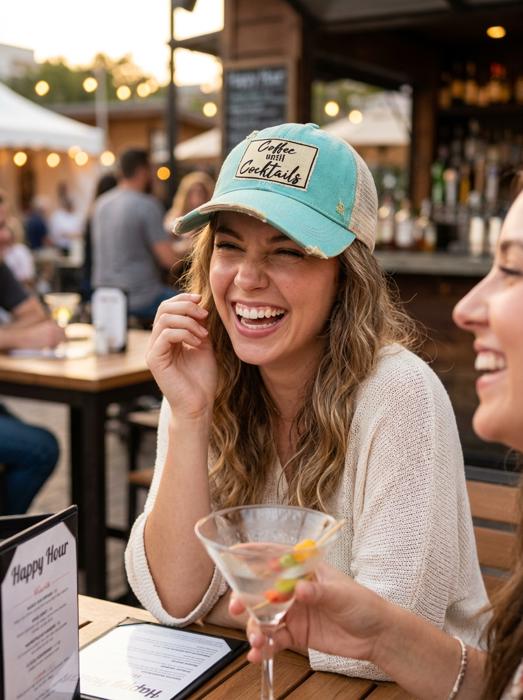 Coffee Until Cocktails Hats