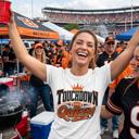  Touchdown Queen T-SHIRT Football Season Tailgate Time