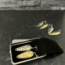  Personalized Fishing Lure Gift Set with Bass Flag Engraved Tin