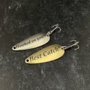  Personalized Fishing Lure Gift Set with Bass Flag Engraved Tin
