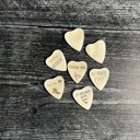 Custom Heart-Shaped Bone Guitar Pick Gift Set with Keychain or Wood Box