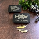  Gift Set for Grandpa From Grandkids, Reel Cool Grandpa and Gone Fishin' Engraved Lures