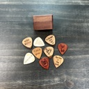  Custom Engraved Guitar Pick with Wooden Magnetic Box: Personalized Keepsake Gift for Music Lovers
