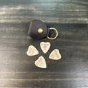  Custom Heart-Shaped Bone Guitar Pick Gift Set with Keychain or Wood Box