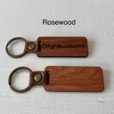 Custom Engraved Wood Keychains in Four Colors | Personalized Unisex Gift for All Ages