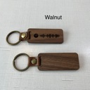  Custom Engraved Wood Keychains in Four Colors | Personalized Unisex Gift for All Ages