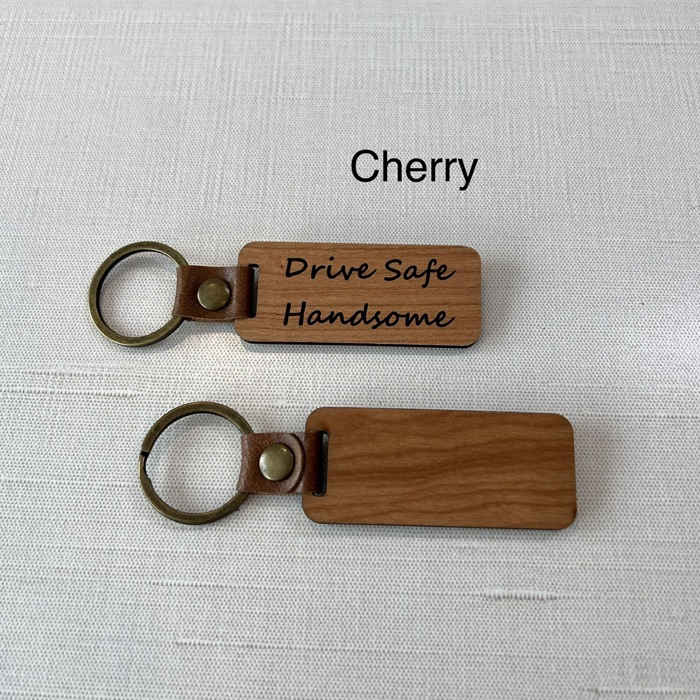 Custom Engraved Wood Keychains in Four Colors | Personalized Unisex Gift for All Ages