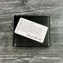  Love You Most Engraved Photo Metal Wallet Insert | 8 Color Options | Keepsake Gift for Him