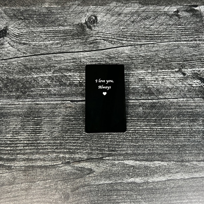 Personalized Color Photo and Text Metal Wallet Insert Card | Thoughtful Keepsake Gift for Him