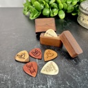  Custom Engraved Guitar Pick with Wooden Magnetic Box: Personalized Keepsake Gift for Music Lovers
