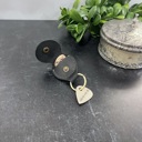  Custom Guitar Pick Gift Set; Bone Pick on a Leather Keychain Pouch with Additional Custom Pick in Pouch