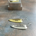  Graduation Fishing Lures Gift | Set of Two Custom Lures in Black Bass Flag Engraved Tin