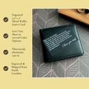  Love You Most Engraved Metal Wallet Insert | 8 Color Options | Keepsake Gift for Him