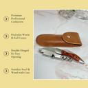  Stainless Steel & Wood Professional Series Corkscrew | Hostess Gift 