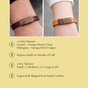  Premium Leather Customized Cuff Bracelet | Personalized Gift for Him or Her 