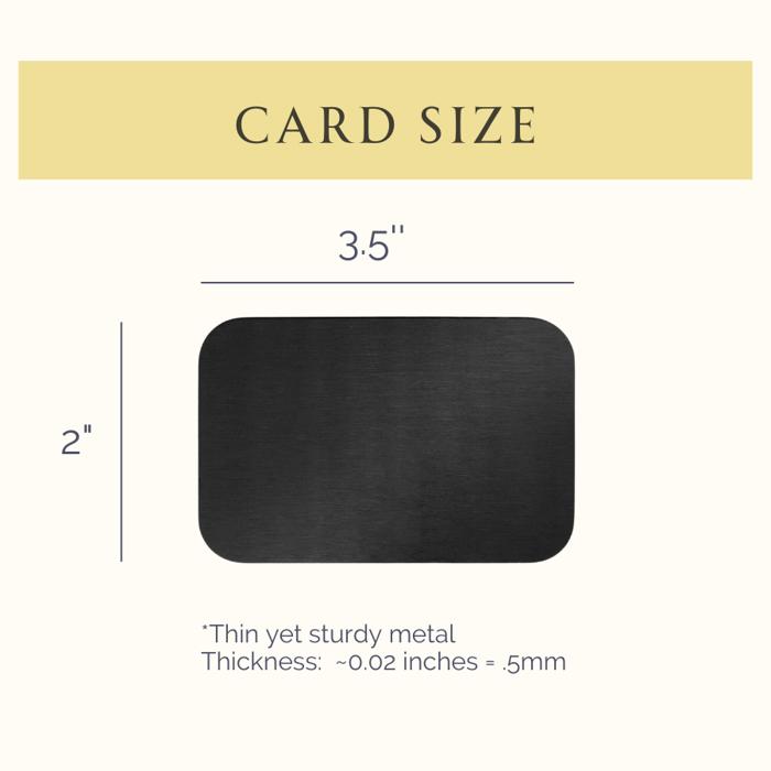 Love You Most Engraved Metal Wallet Insert | 8 Color Options | Keepsake Gift for Him