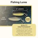  Fishing Lure Gift Set; Nice Bass and Bite Me Lures in Silver Slide-top Tin