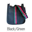  Manhattan Striped Crossbody Bag