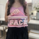 Pink Clear Cosmetic Bag