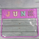 Purple Clear Chenille Patch Bag, Extra Large