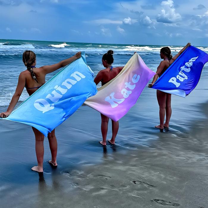 Personalized Beach Towel with Name, Packable Towel