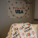  Personalized Patriotic USA Blanket - Custom Name 4th of July Holiday Memorial Day Summer