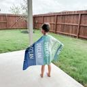  Personalized Boy Beach Towel with Custom Name - Retro